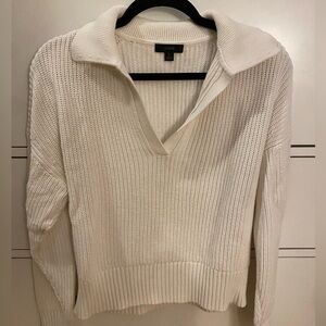 J. Crew Collared cotton beach sweater